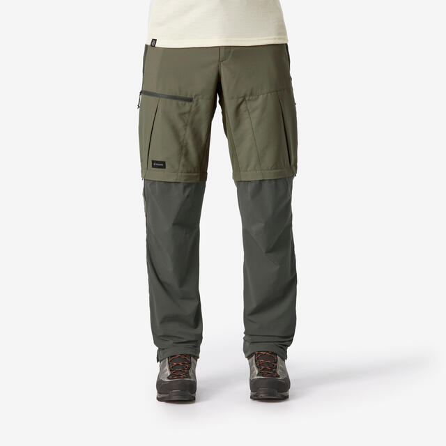 Pantalon de longue randonnée 2 en 1 convertible et résistant homme, MT&nbsp;500